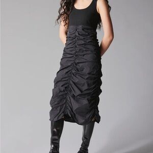 unif mesh dress UNIF Women's Dress Black Satin & Mesh Spiked Collar Pentagram Sexy SZ MEDIUM